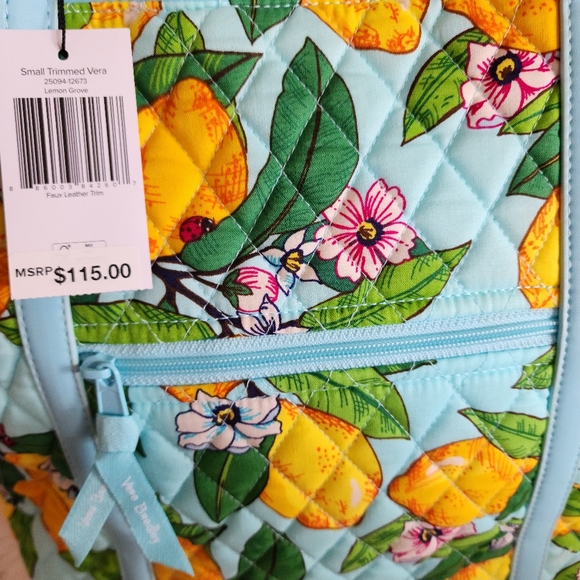 Vera Bradley Small Trimmed Tote Bag in Lemon Grove - Picture 3 of 5